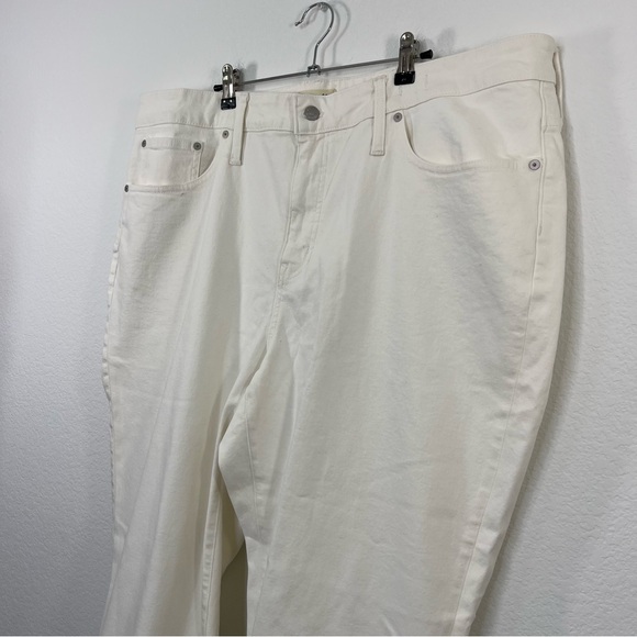 Madewell NWT The Plus‎ High-Rise Slim Boyjean in Tile White size 20W - Picture 3 of 13